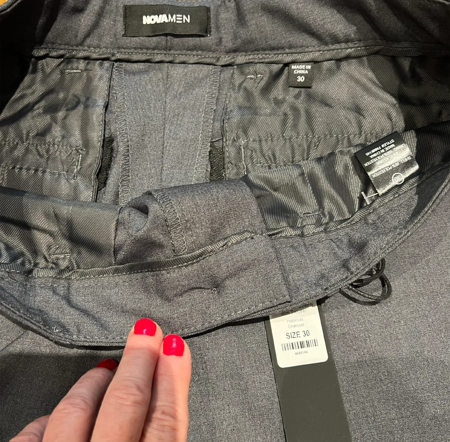 NOVAMEN Modern Stretch Slim Trouser - Size 30 image indicator(4)