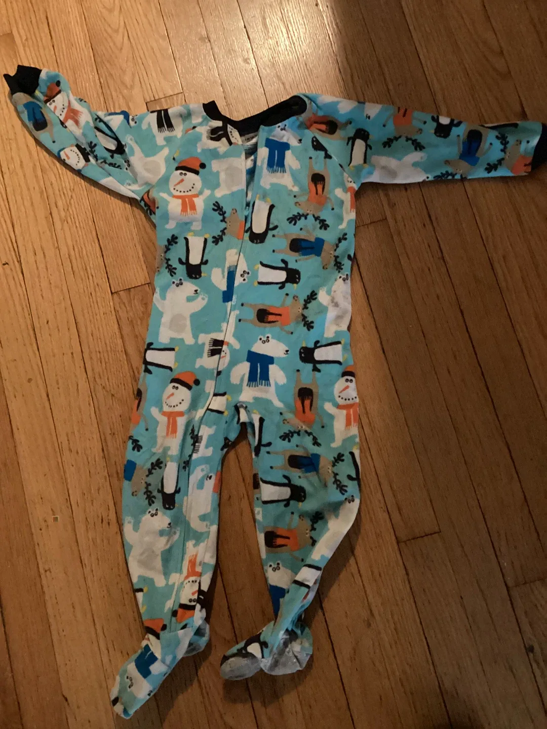 3T Toddler Footed fleece Winter Pajamas