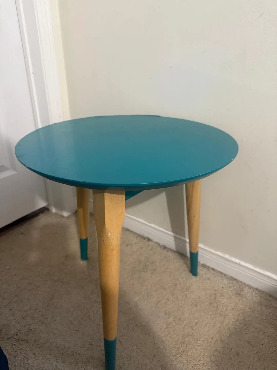 Turquoise Round Side Table
