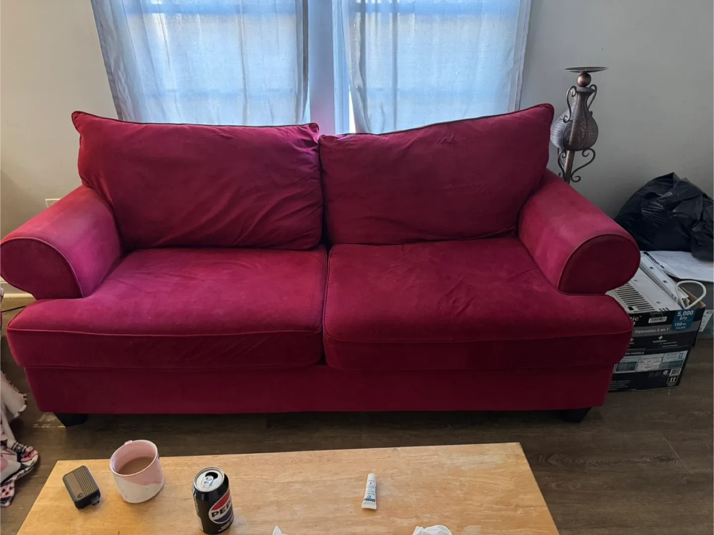 Red 2-Seater Sofa