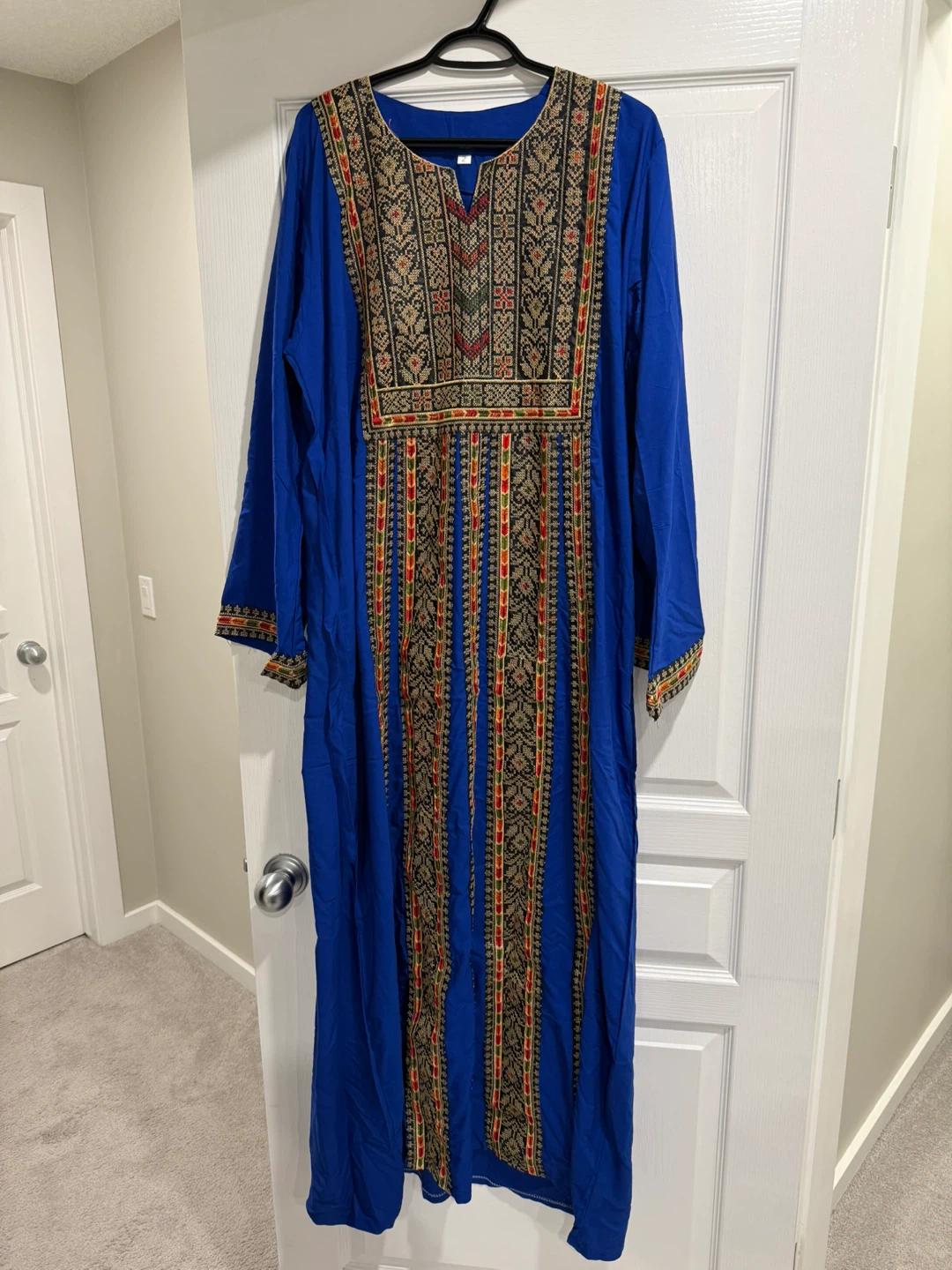 Blue Embroidered Abaya Size 2