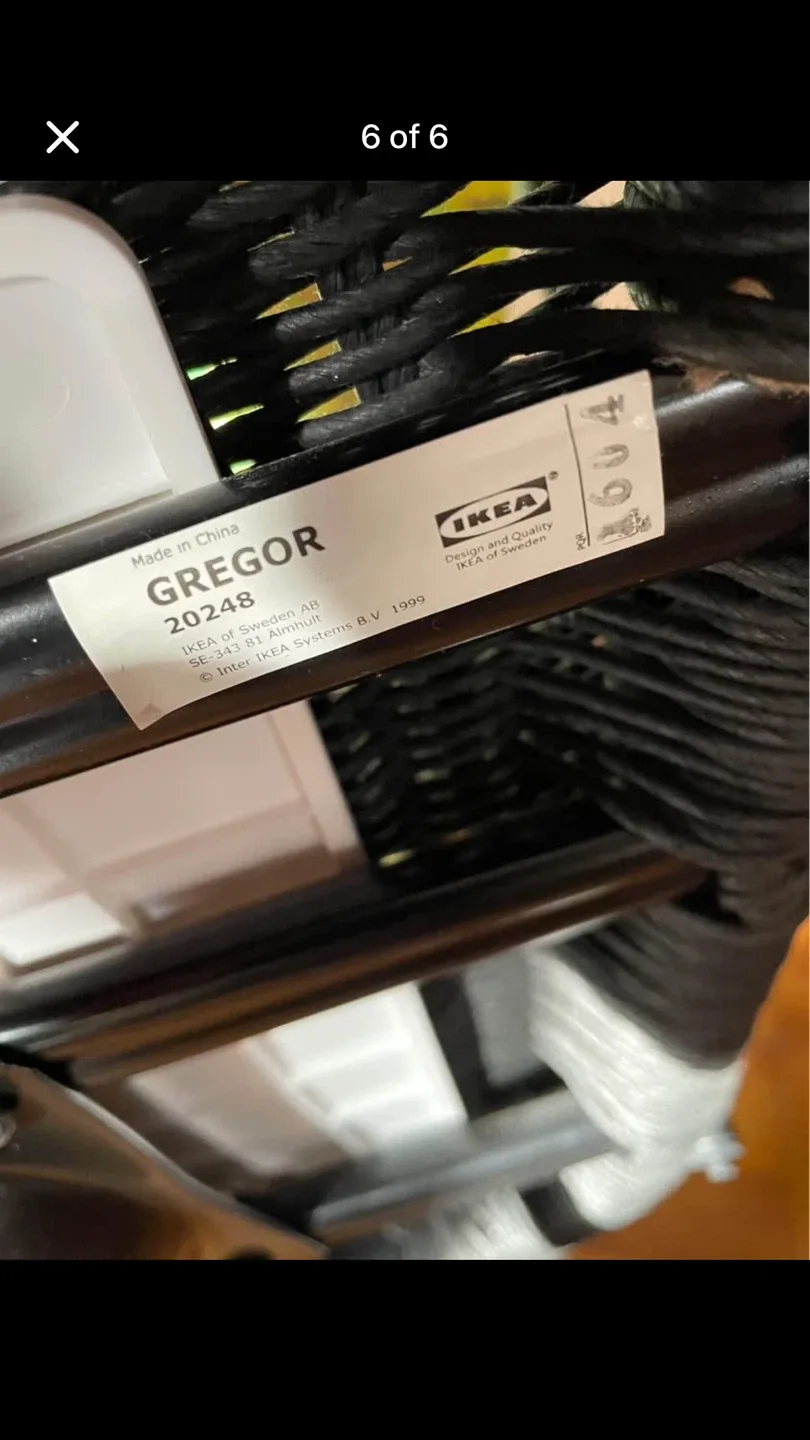 IKEA GREGOR Wicker Swivel Office Chair image indicator(4)