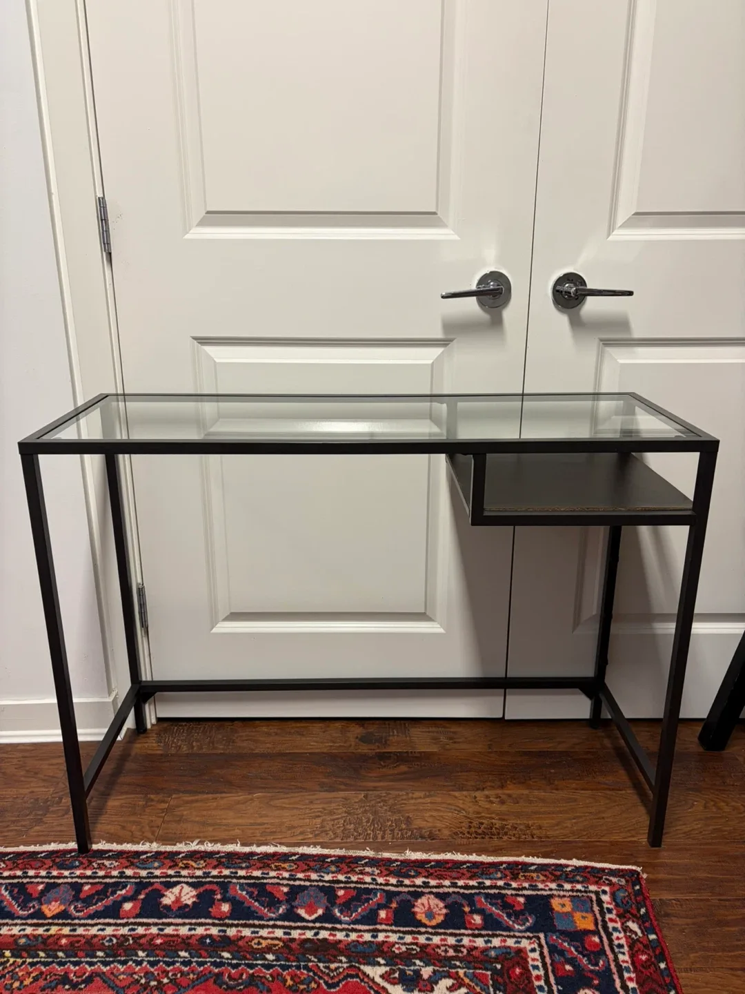 IKEA VITTSJÖ Laptop Table - Black/Glass