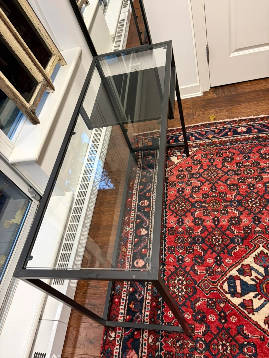 IKEA VITTSJÖ Laptop Table - Black/Glass image indicator(4)