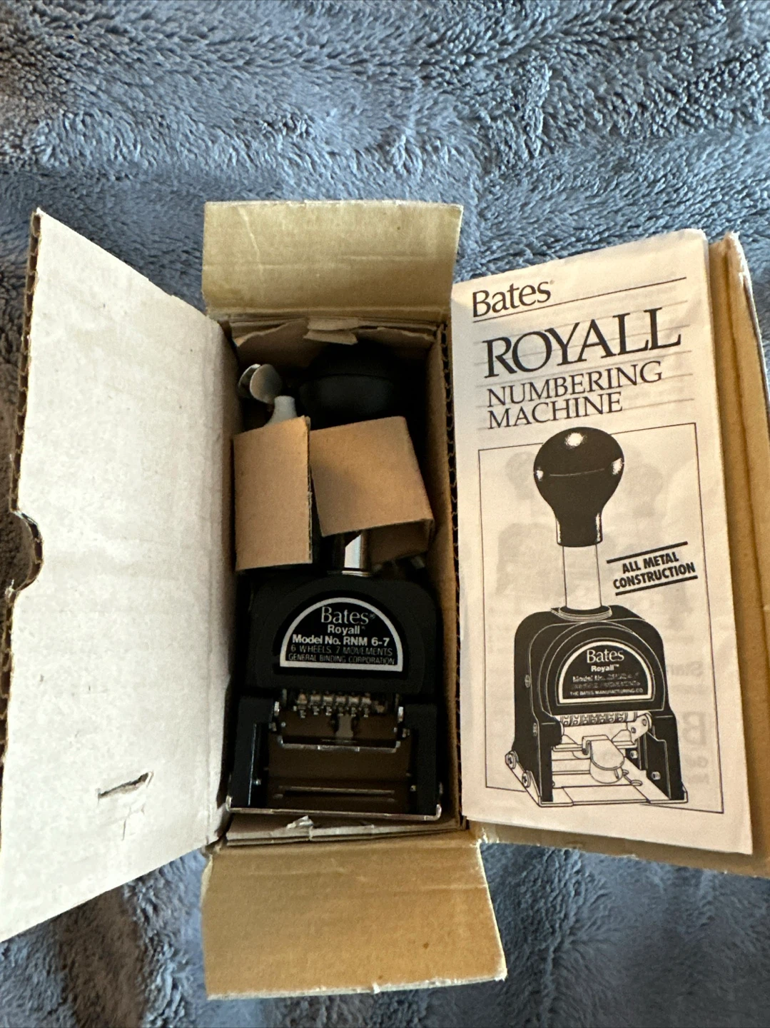 Bates Royall Numbering Machine Model No RNM 6-7