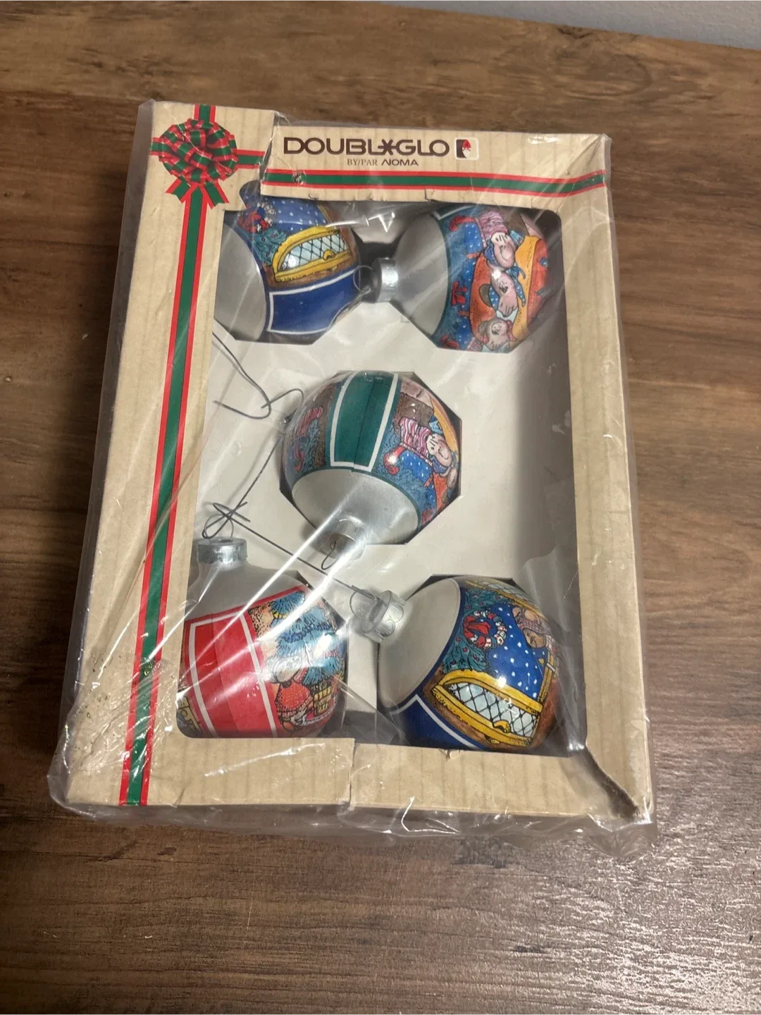 Vintage Double Glo Christmas Ornaments by Noma image indicator(5)