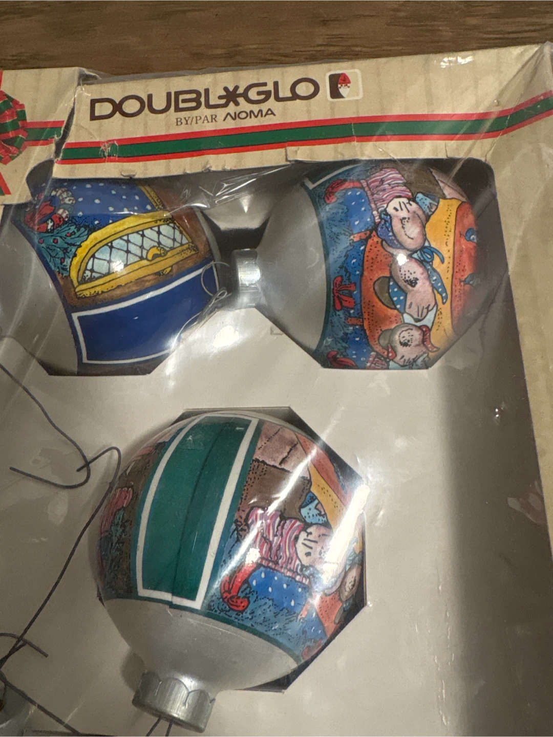 Vintage Double Glo Christmas Ornaments by Noma - photo 2