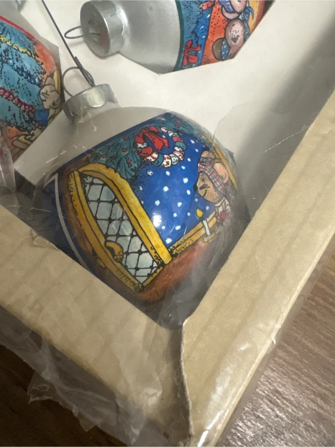 Vintage Double Glo Christmas Ornaments by Noma image indicator(4)