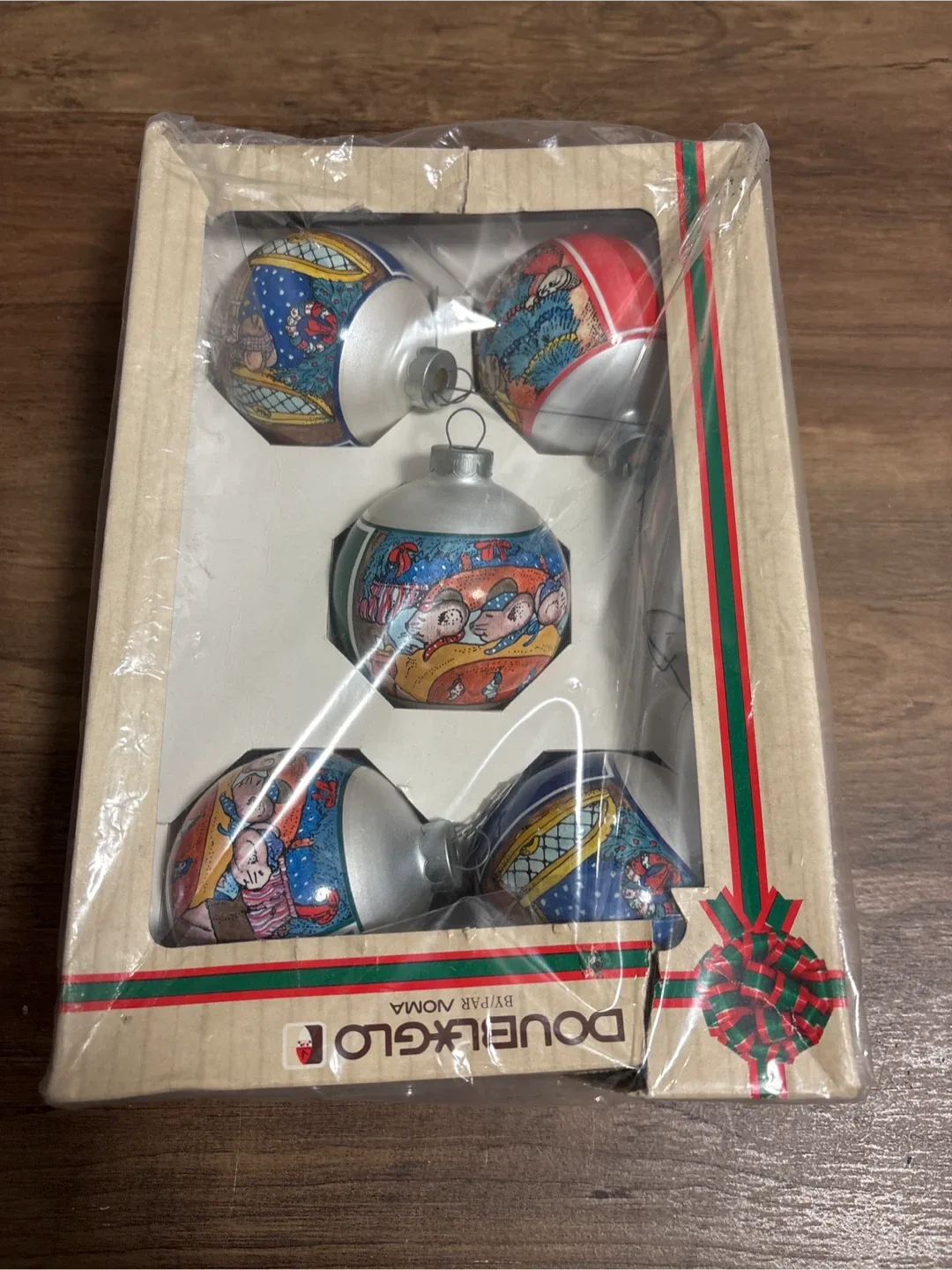 Vintage Double Glo Christmas Ornaments by Noma image indicator(8)