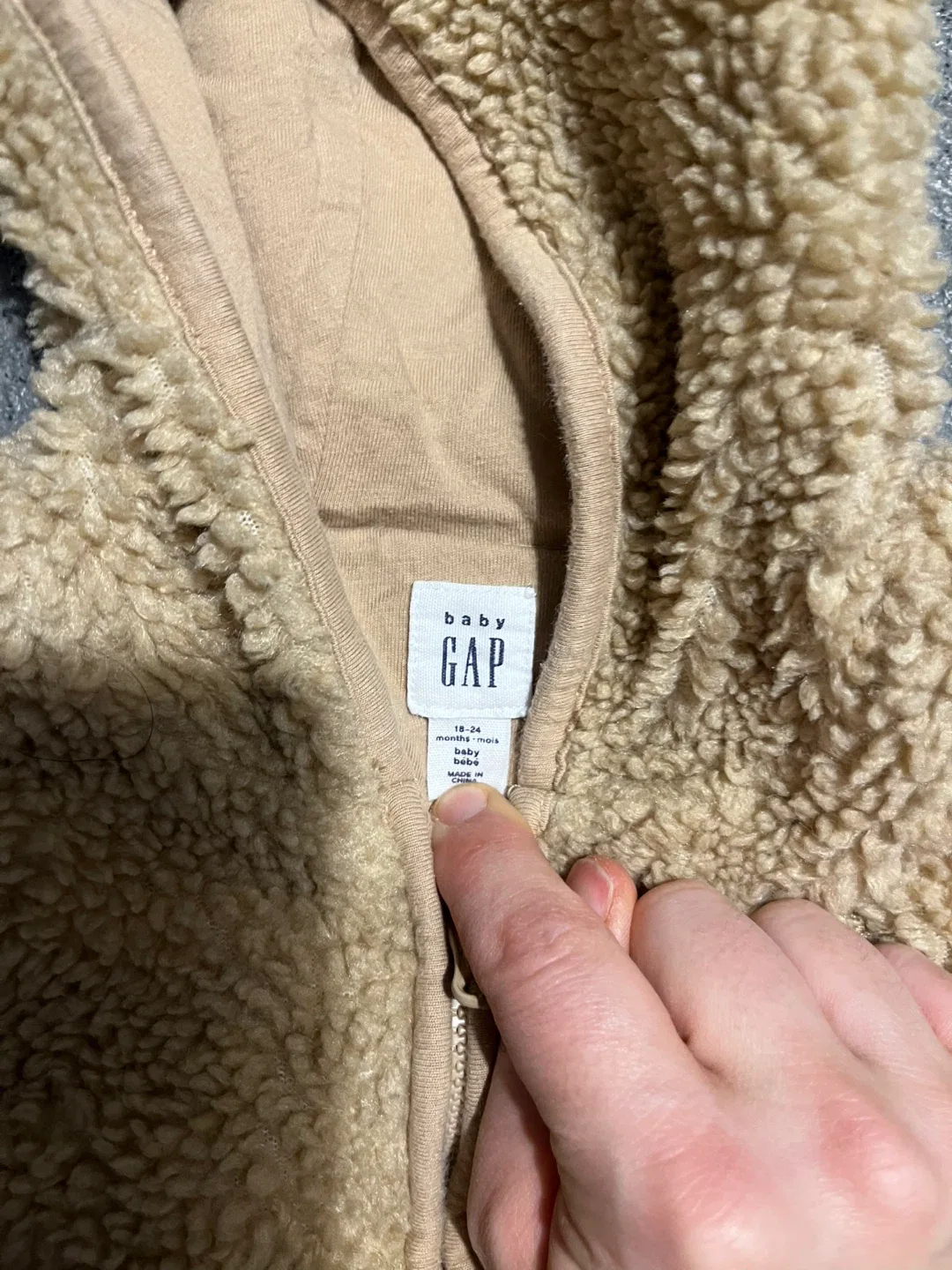 Baby Gap Sherpa Onesie 18-24 Months image indicator(2)