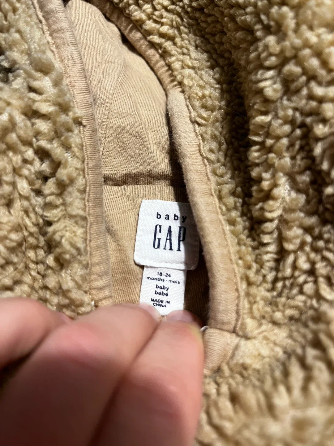 Baby Gap Sherpa Onesie 18-24 Months image indicator(3)