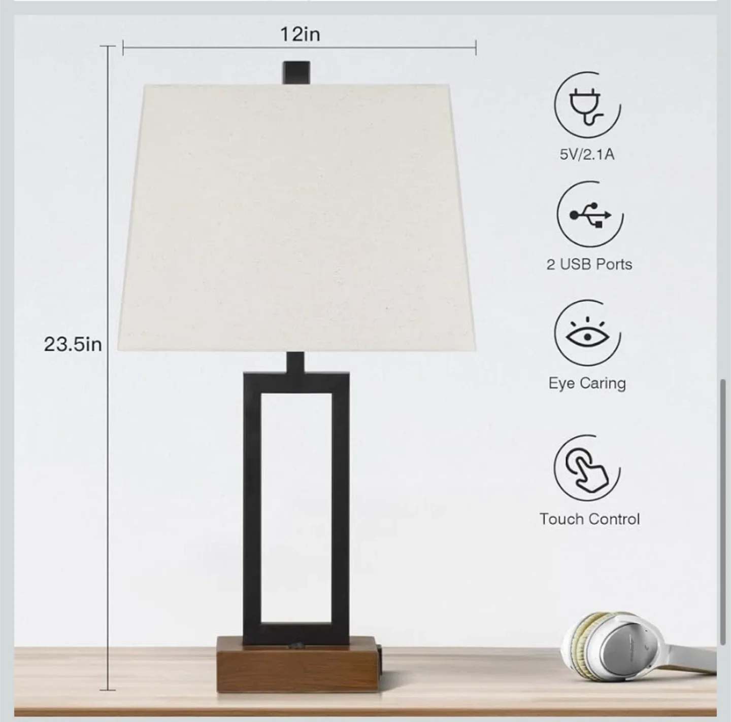 New Table Lamps with Charging Ports image indicator(3)