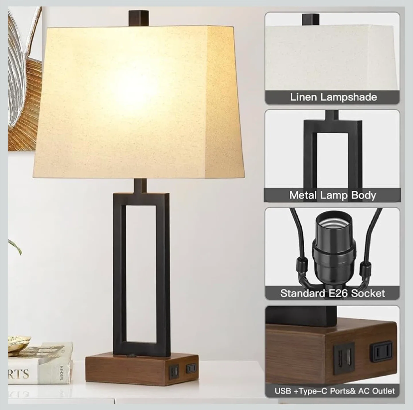 New Table Lamps with Charging Ports image indicator(4)