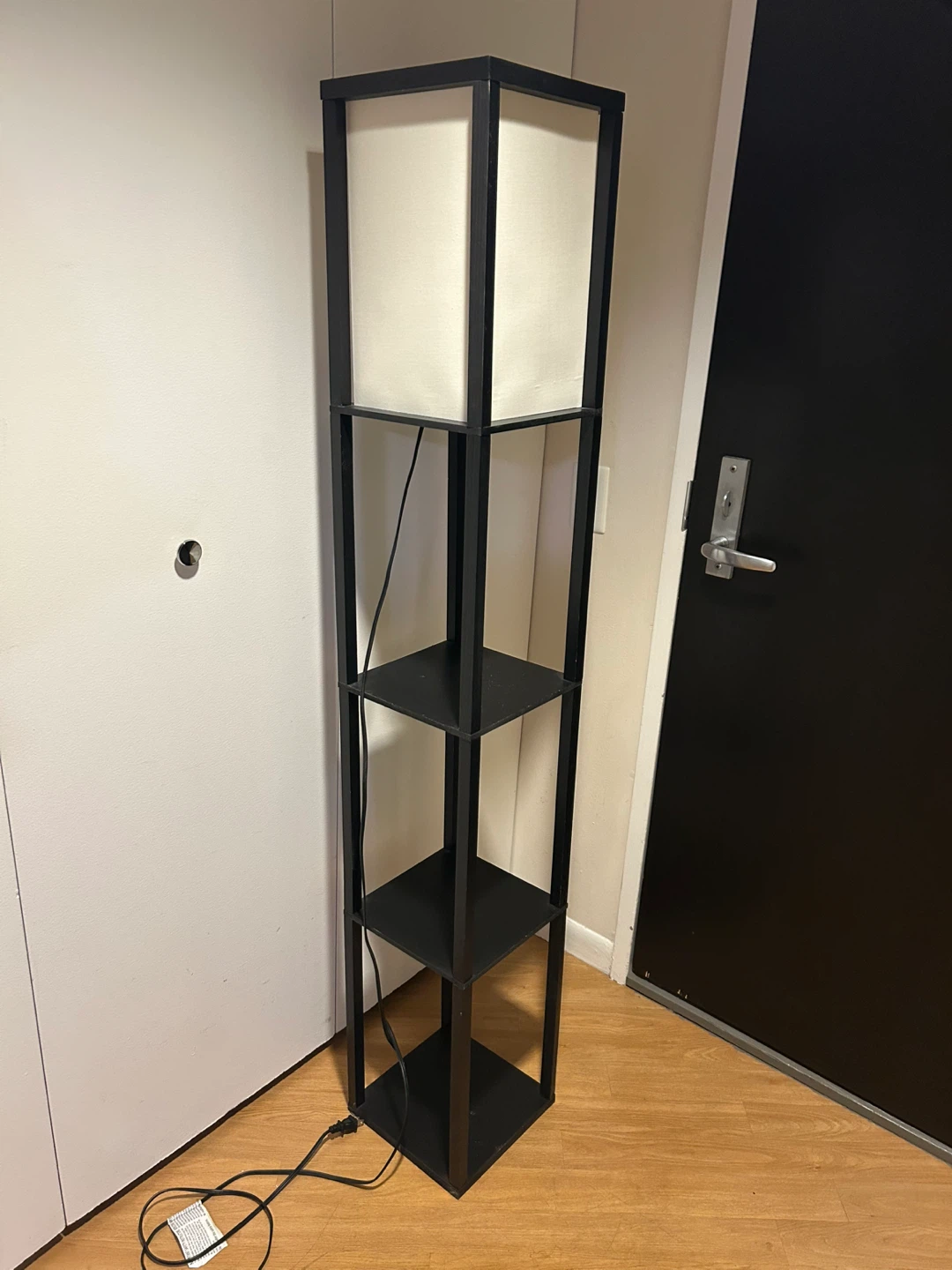 Black Shelf Floor Lamp