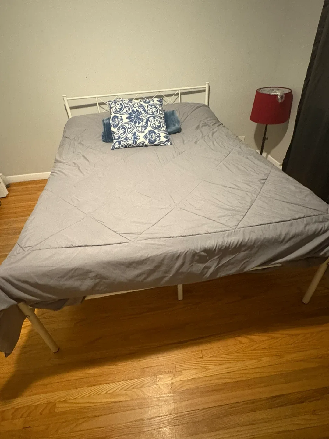 White Metal Bed Frame - Twin Size