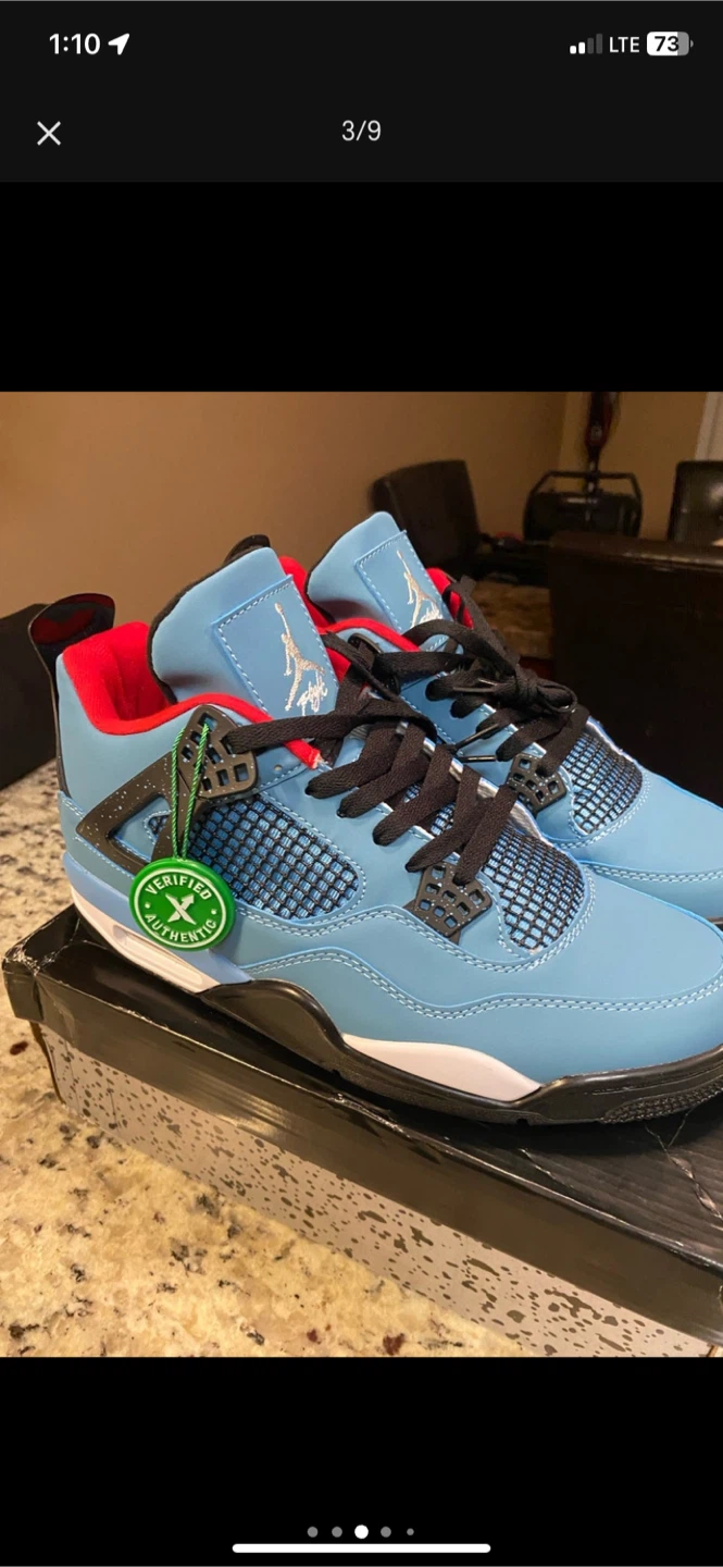 Air  Jordan 4 Retro x Travis Scott ‘Cactus Jack’ Blue  (Size 11) - photo 2
