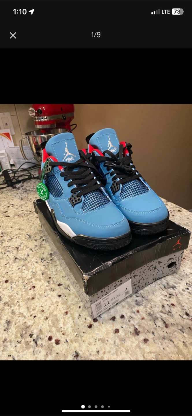 Air  Jordan 4 Retro x Travis Scott ‘Cactus Jack’ Blue  (Size 11)