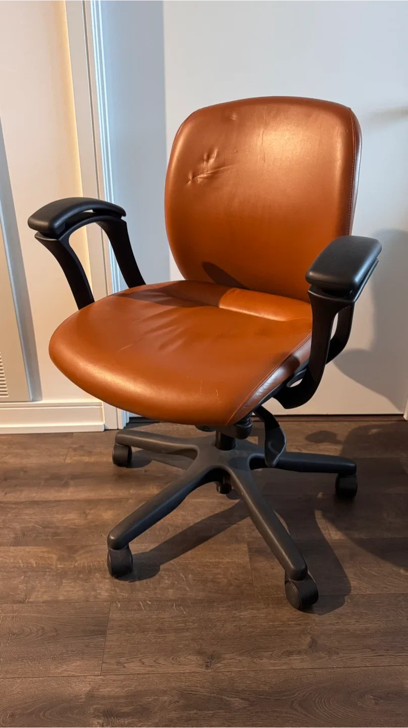 Tan Leather Office Chair