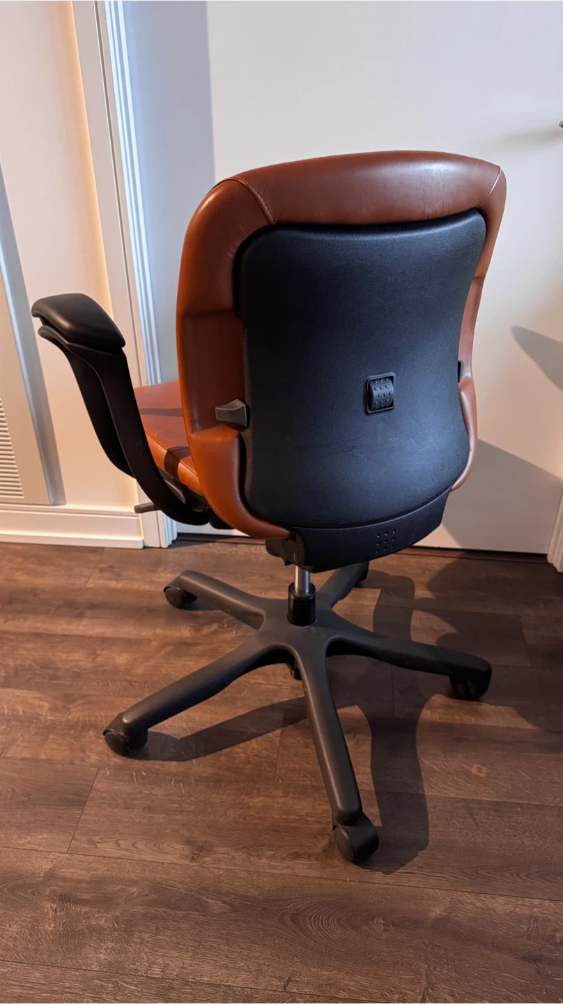 Tan Leather Office Chair - photo 5
