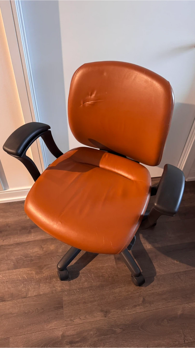 Tan Leather Office Chair - photo 2