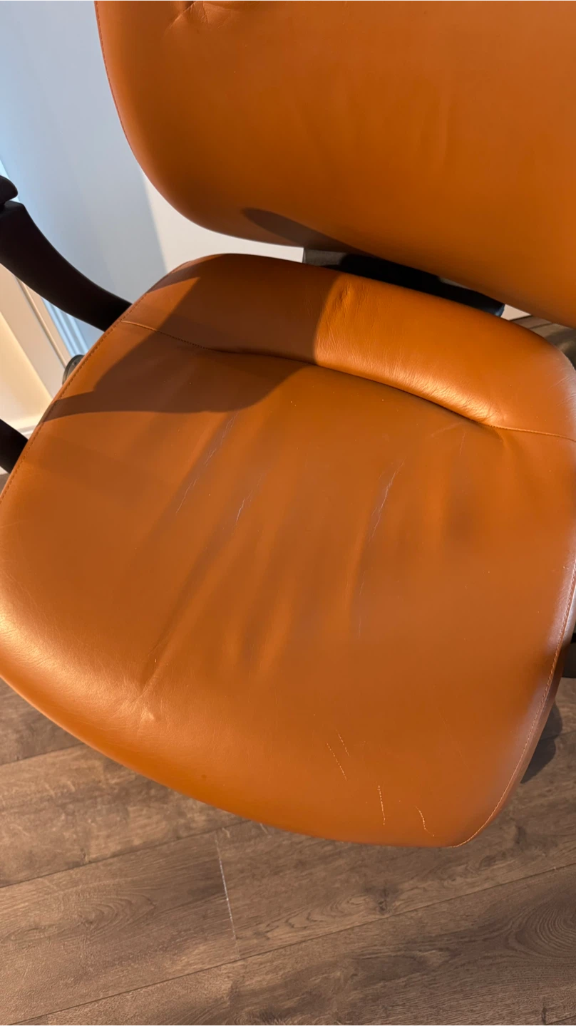 Tan Leather Office Chair - photo 4