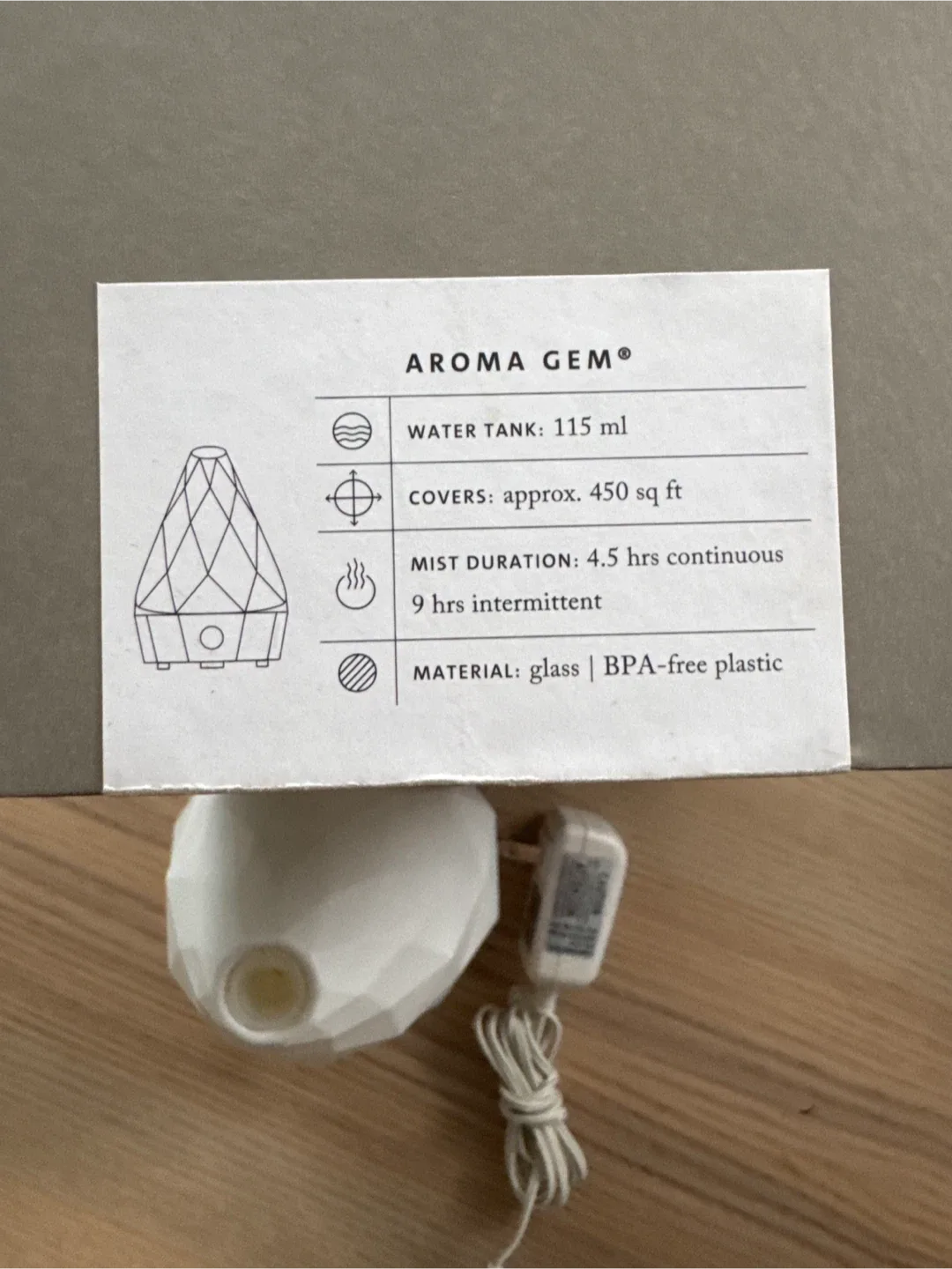 Saje Ceramic Aroma Gem Ultrasonic Diffuser image indicator(2)