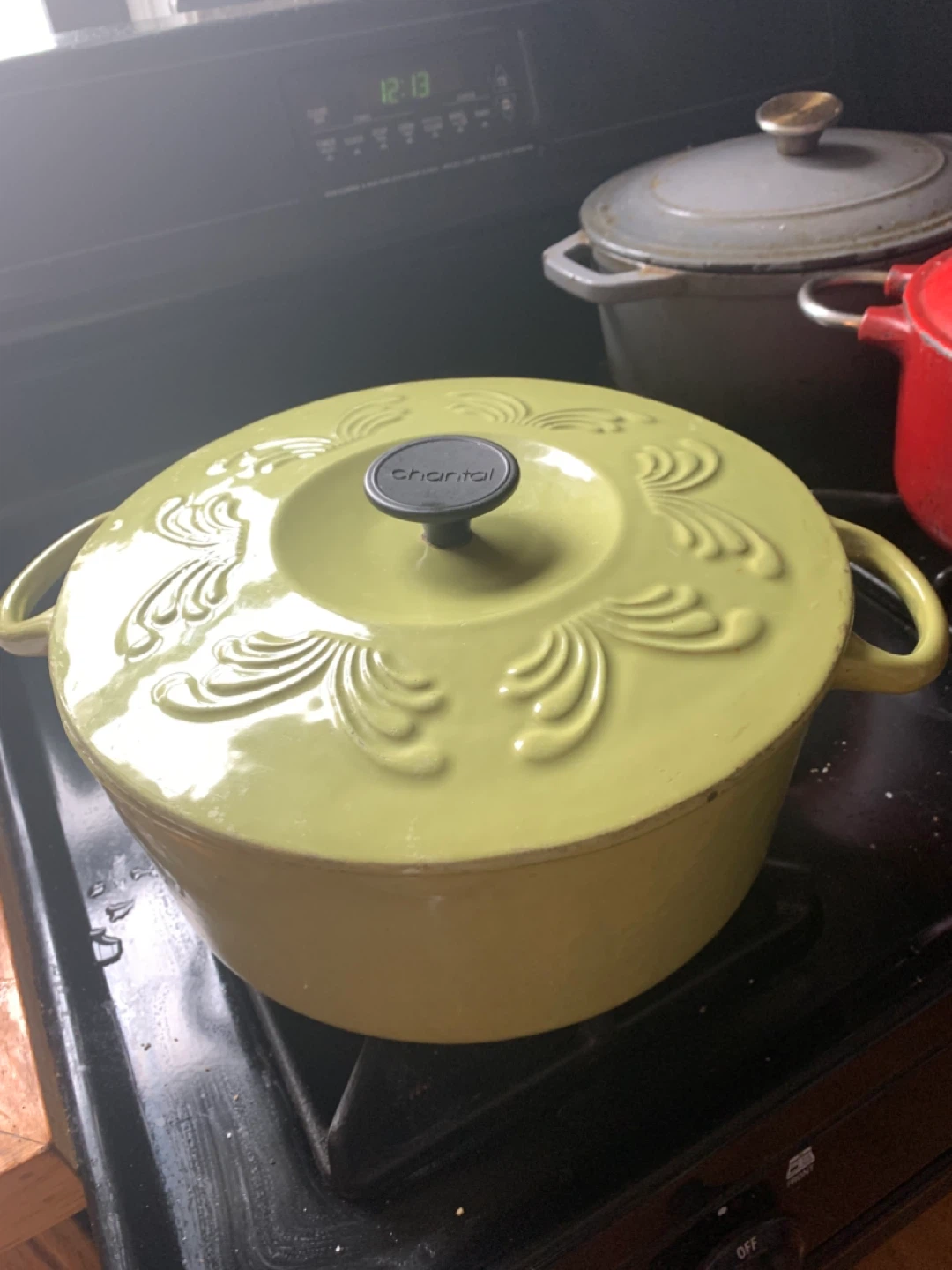 Chantal 7QT Enameled Vintage Cast Iron Dutch Oven, Green