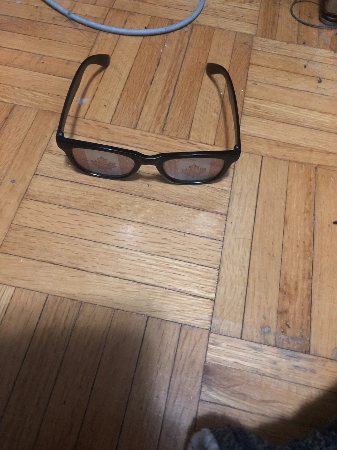 Sunglasses with Canadian Flag Design