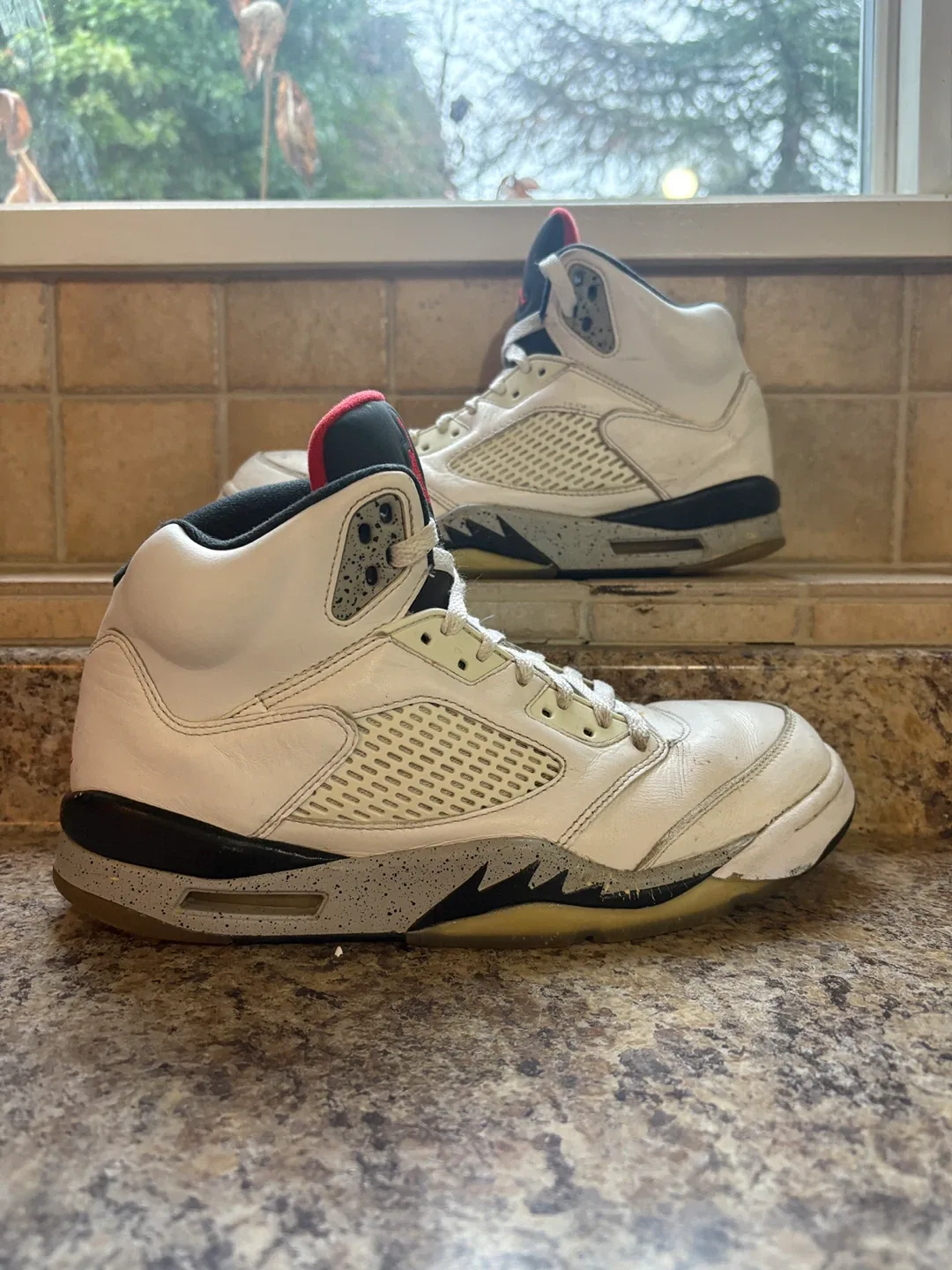Air Jordan 5 Retro White/Fire Red