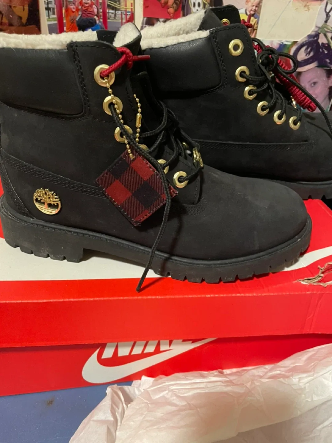 Timberland Boots, Black, Size 7