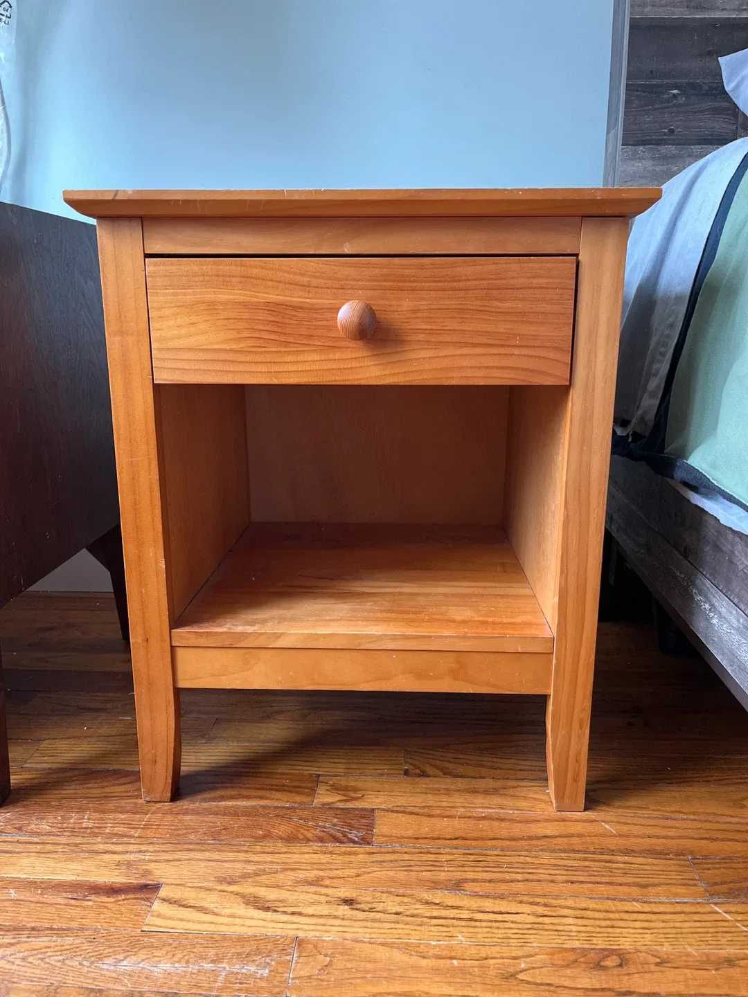 Wooden Nightstand with Drawer