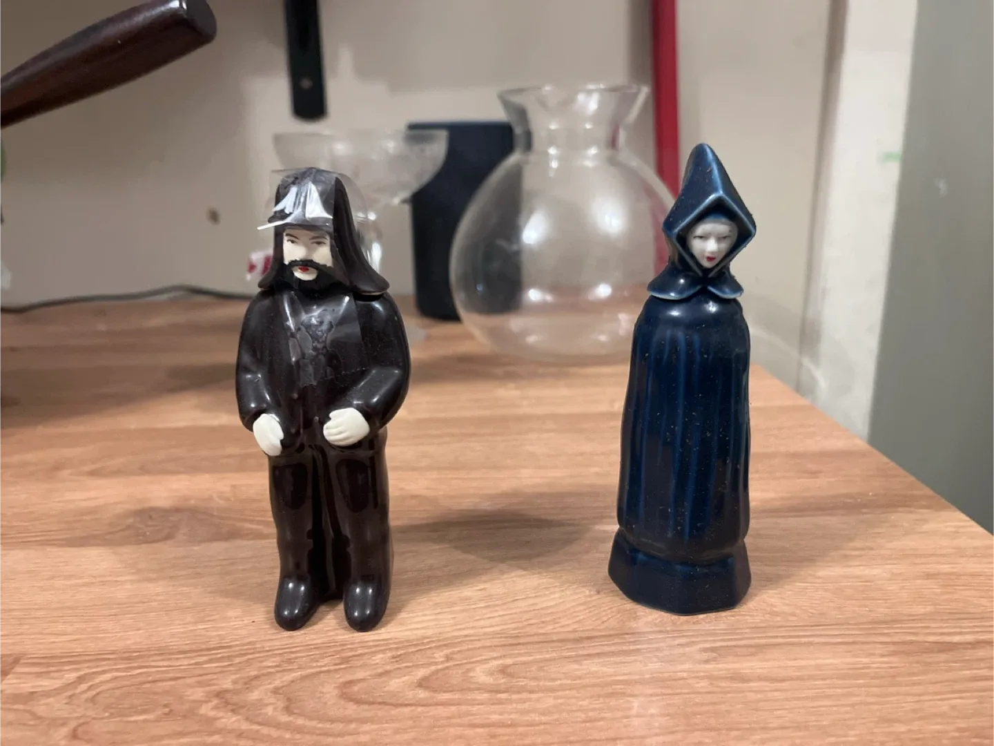 Vintage Mulher de Capote Liqueur Bottles (empty)