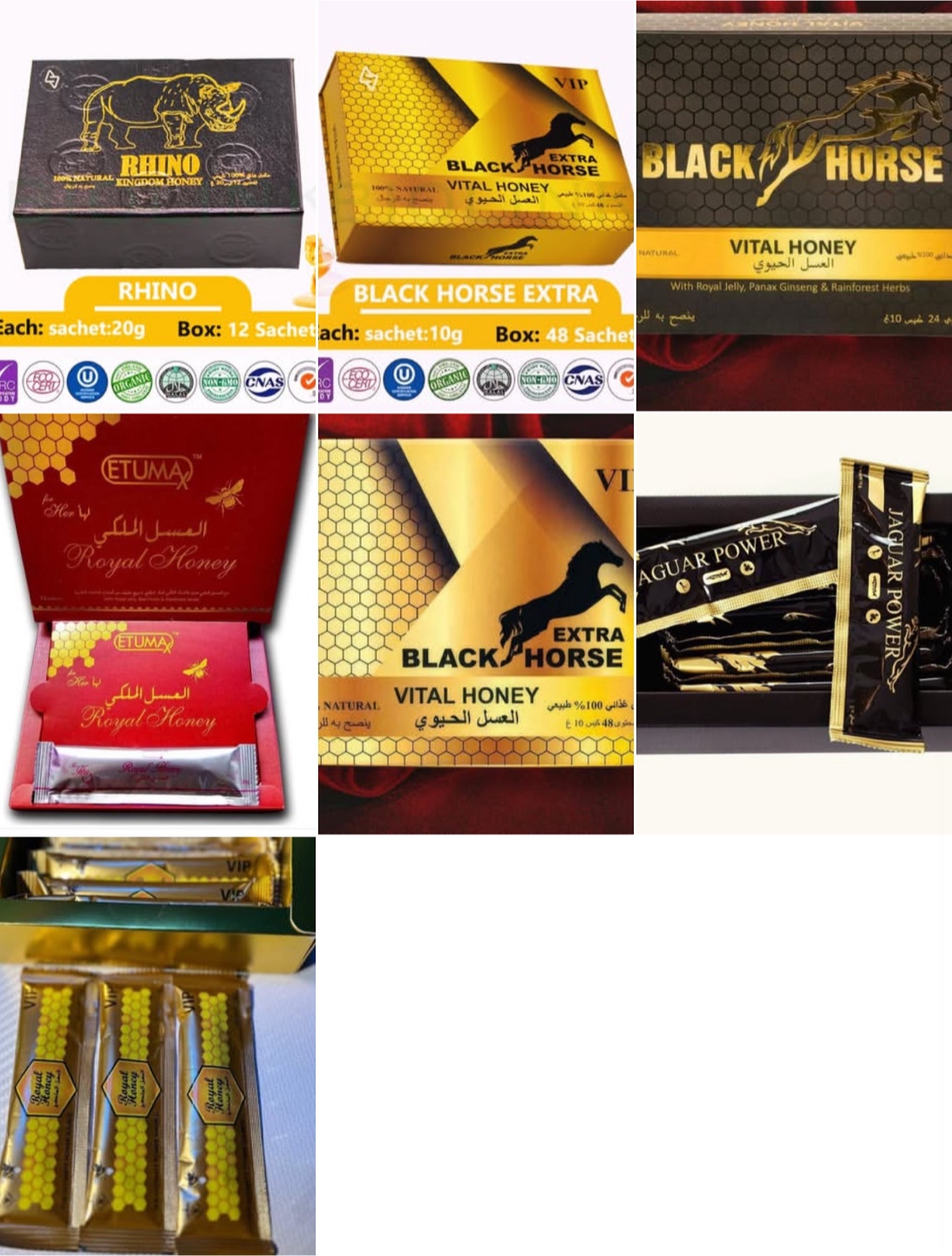 Rhino/Black Horse/Etumax Royal Sachets