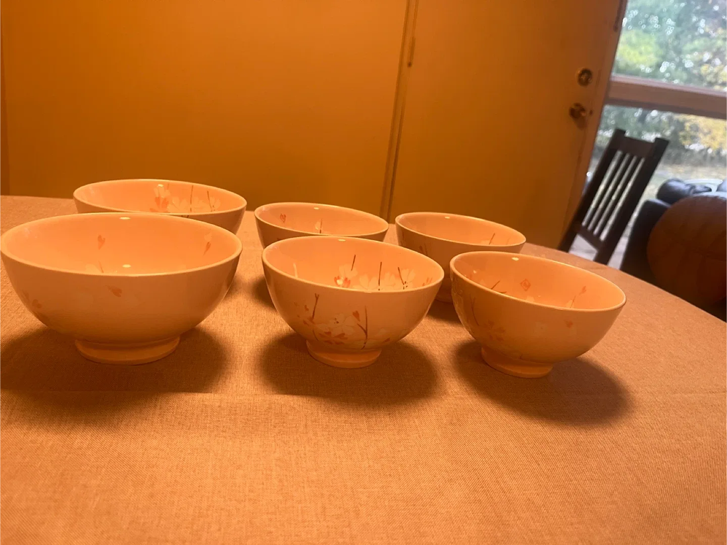 Set of 6 Pink Cherry Blossom Bowls image indicator(4)