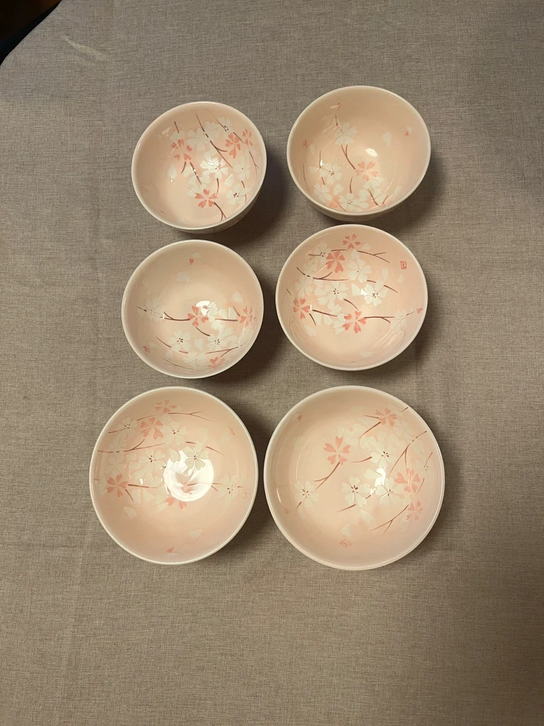 Set of 6 Pink Cherry Blossom Bowls image indicator(2)