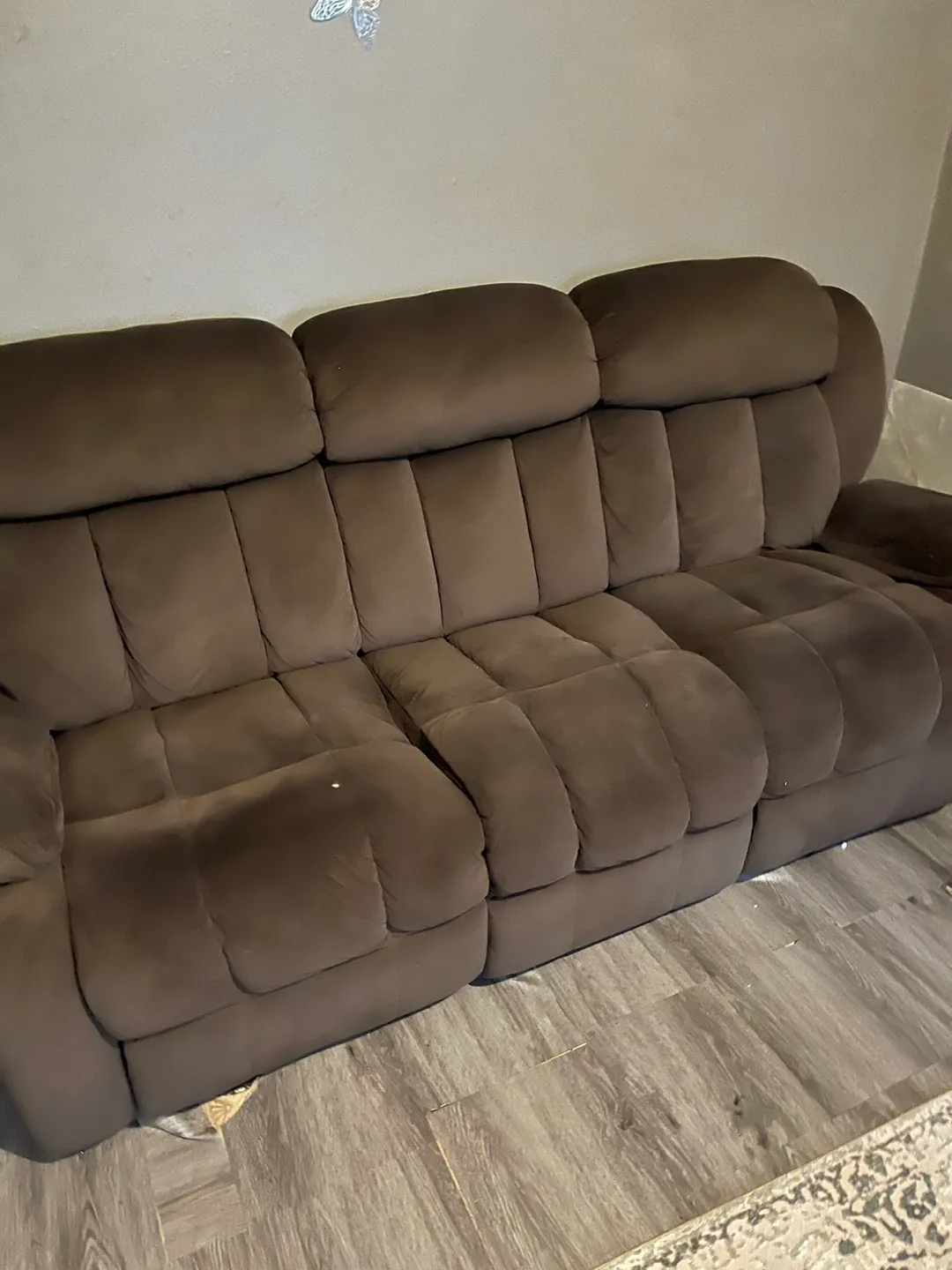 Brown Reclining Sofa