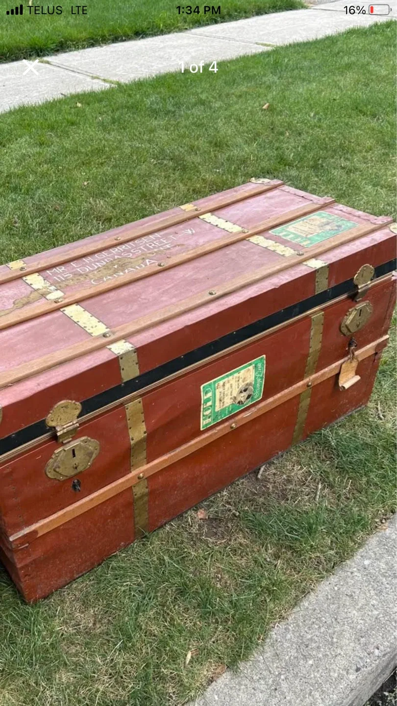 Antique steamer trunk