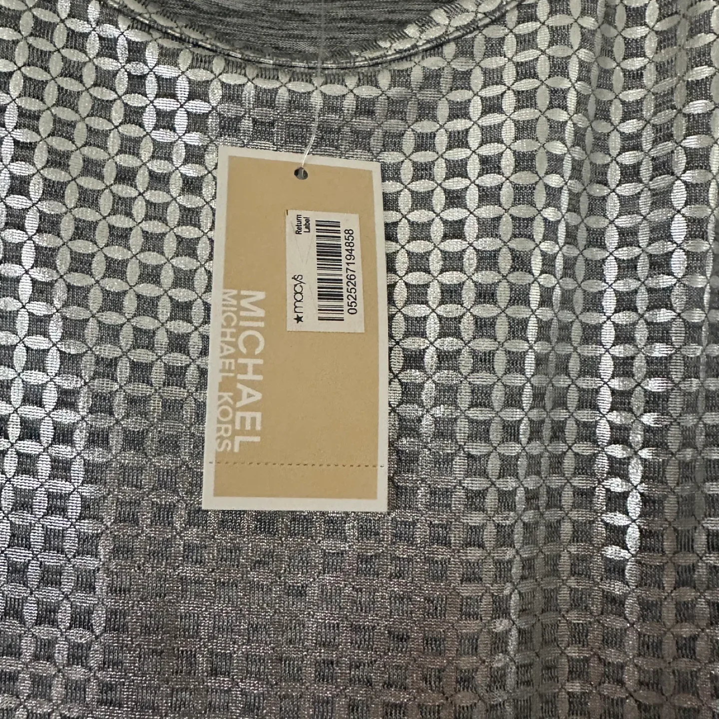 Michael Kors Silver Cold Shoulder Top - XL image indicator(6)