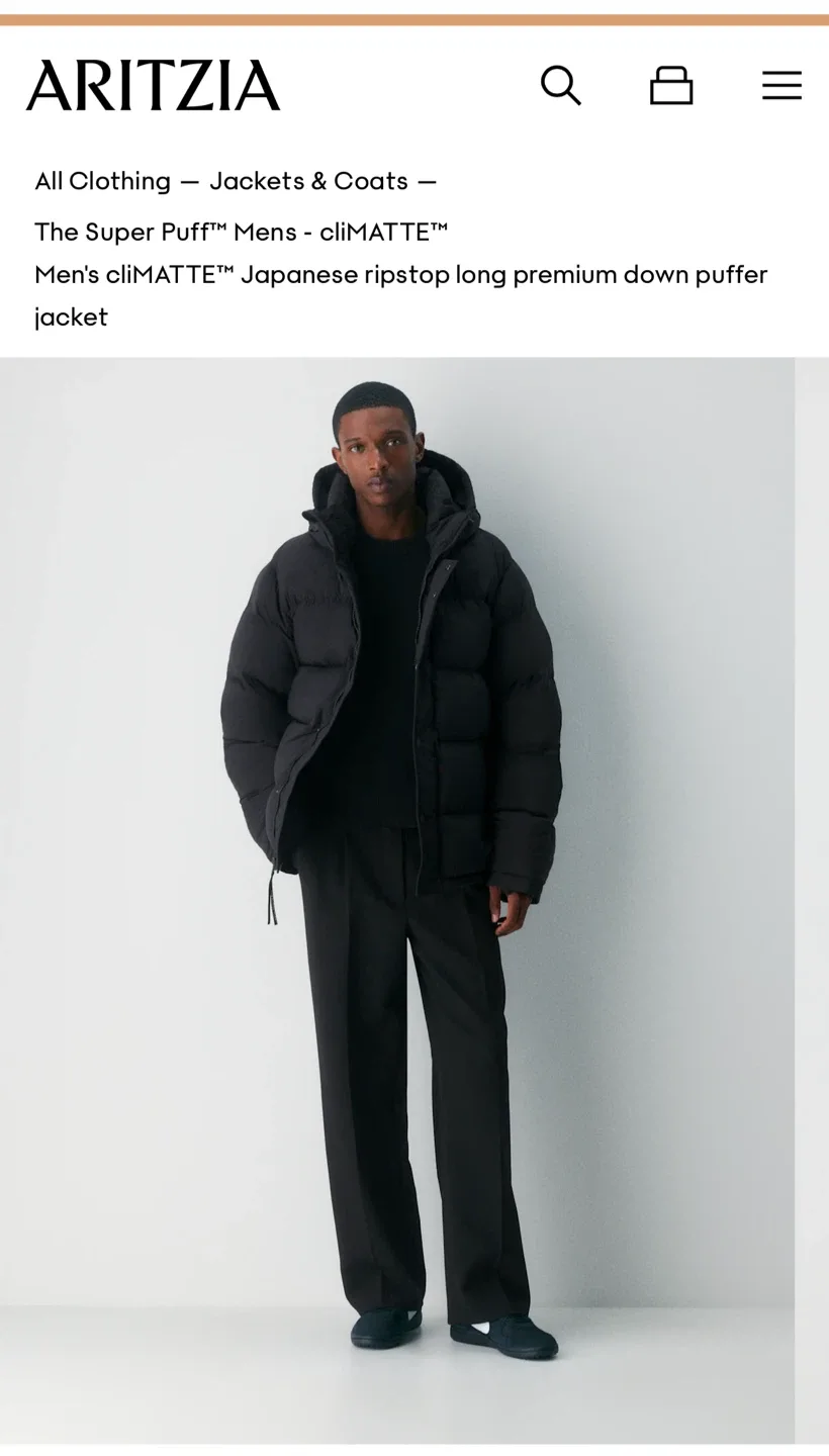 Aritzia The Super Puff™ Mens Jacket - XL