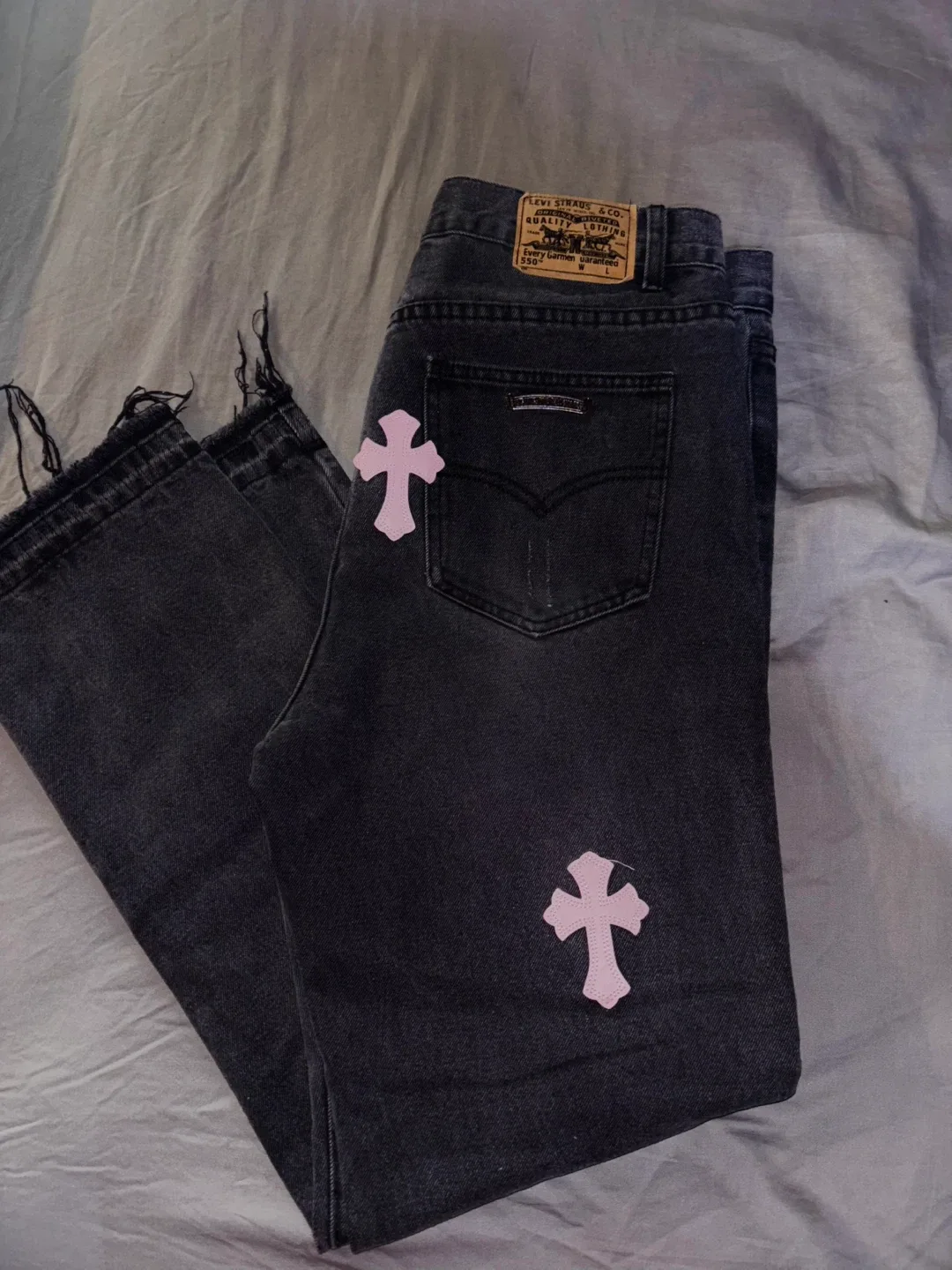 chrome hearts / levi’s pink cross jeans