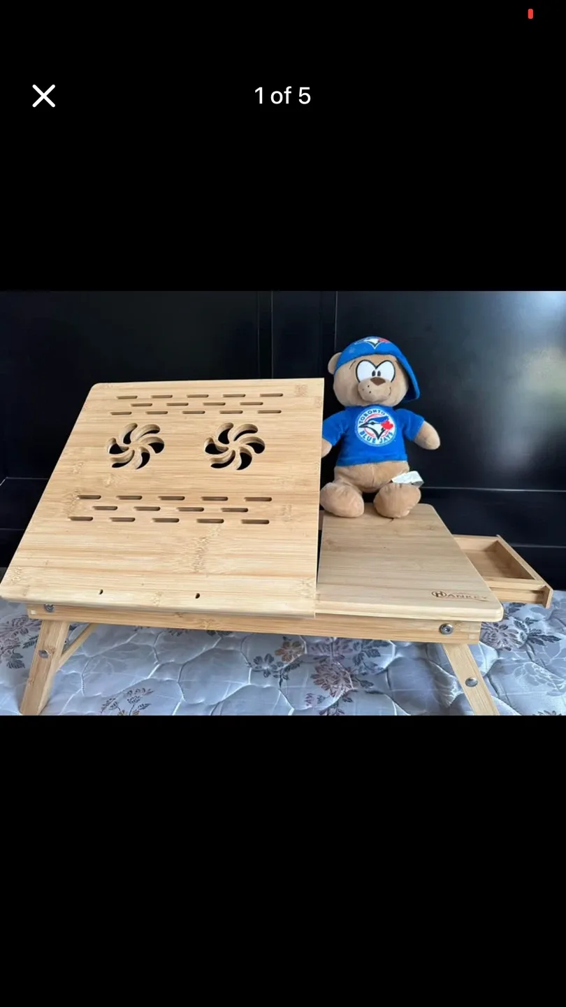 Adjustable Bamboo Laptop Desk