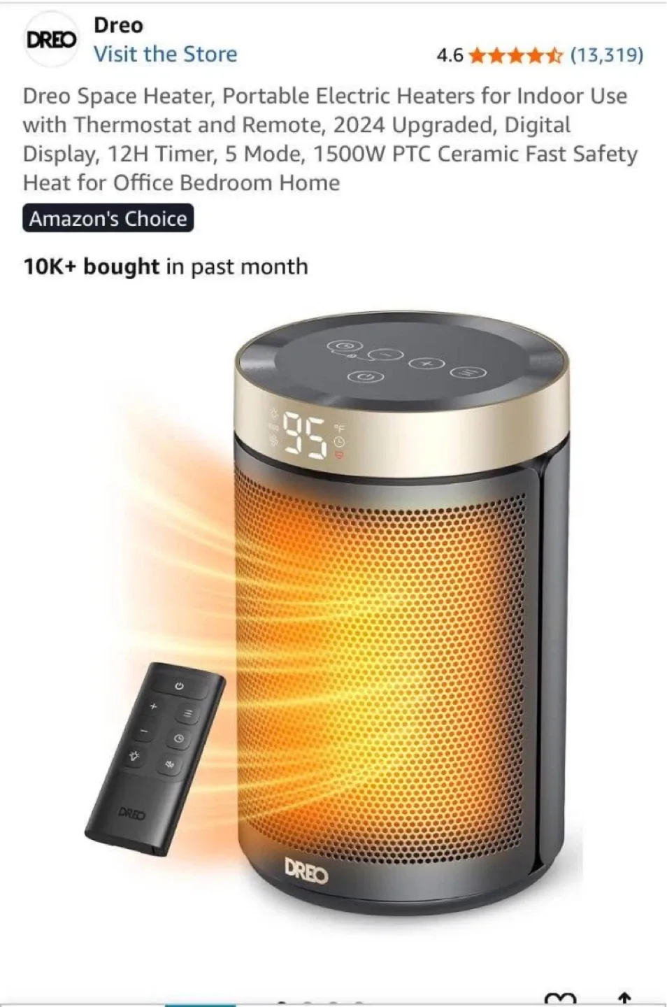 Dreo Atom 316 Space Heater - Like New! image indicator(2)