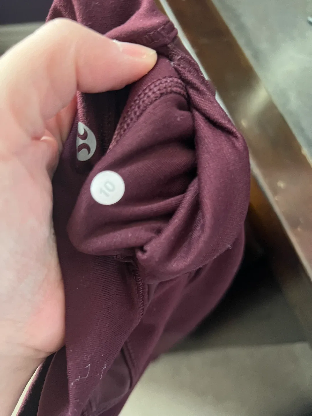 Lululemon Burgundy Leggings - Size 10 image indicator(3)