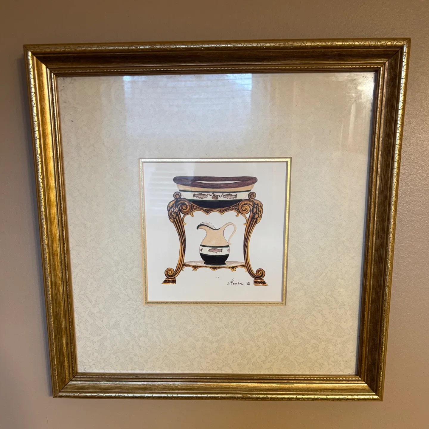 Beautiful Framed Art Print by Artistic Innovations (14” x 14”)