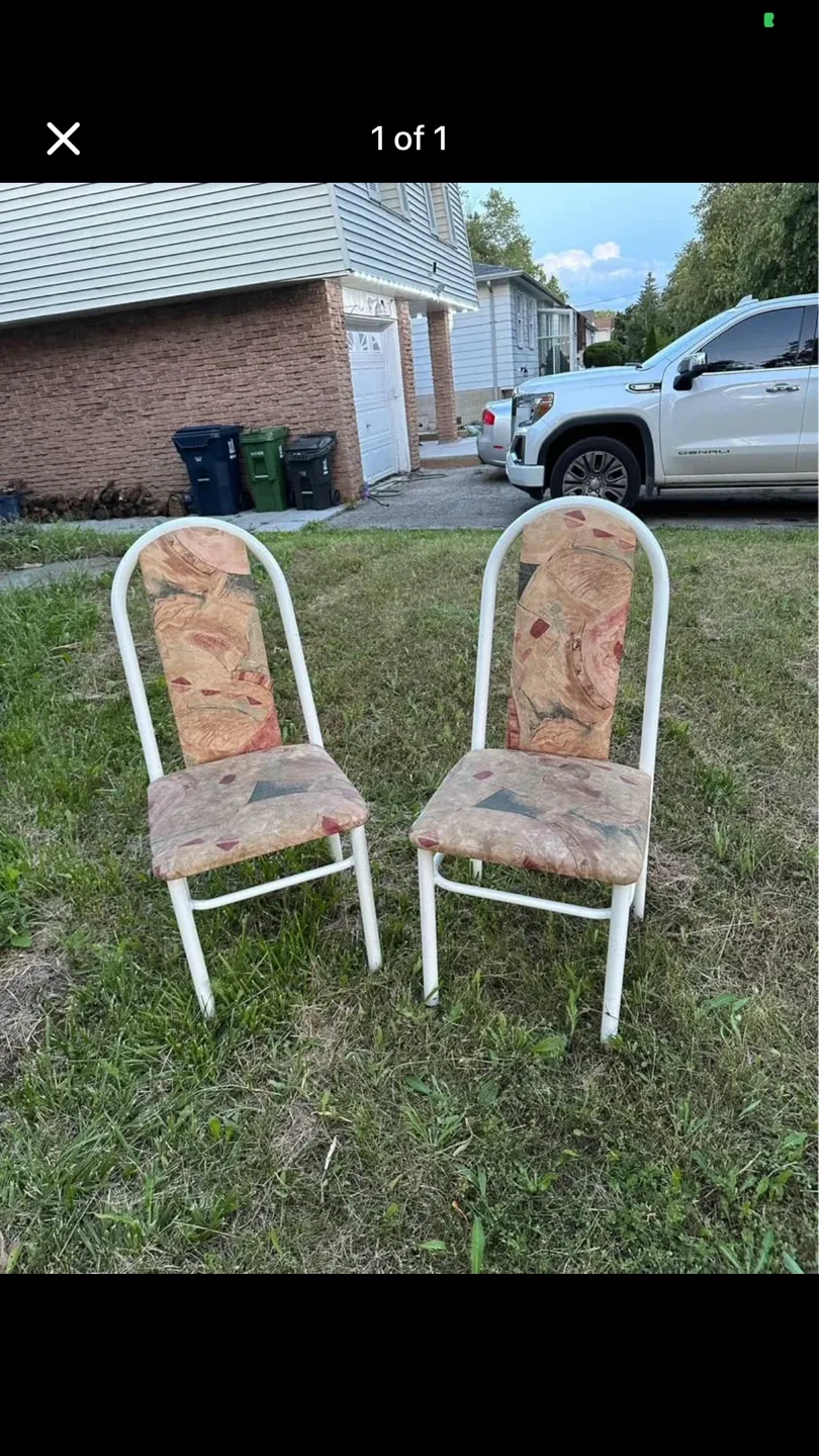 Set of Two Vintage Dining Chairs