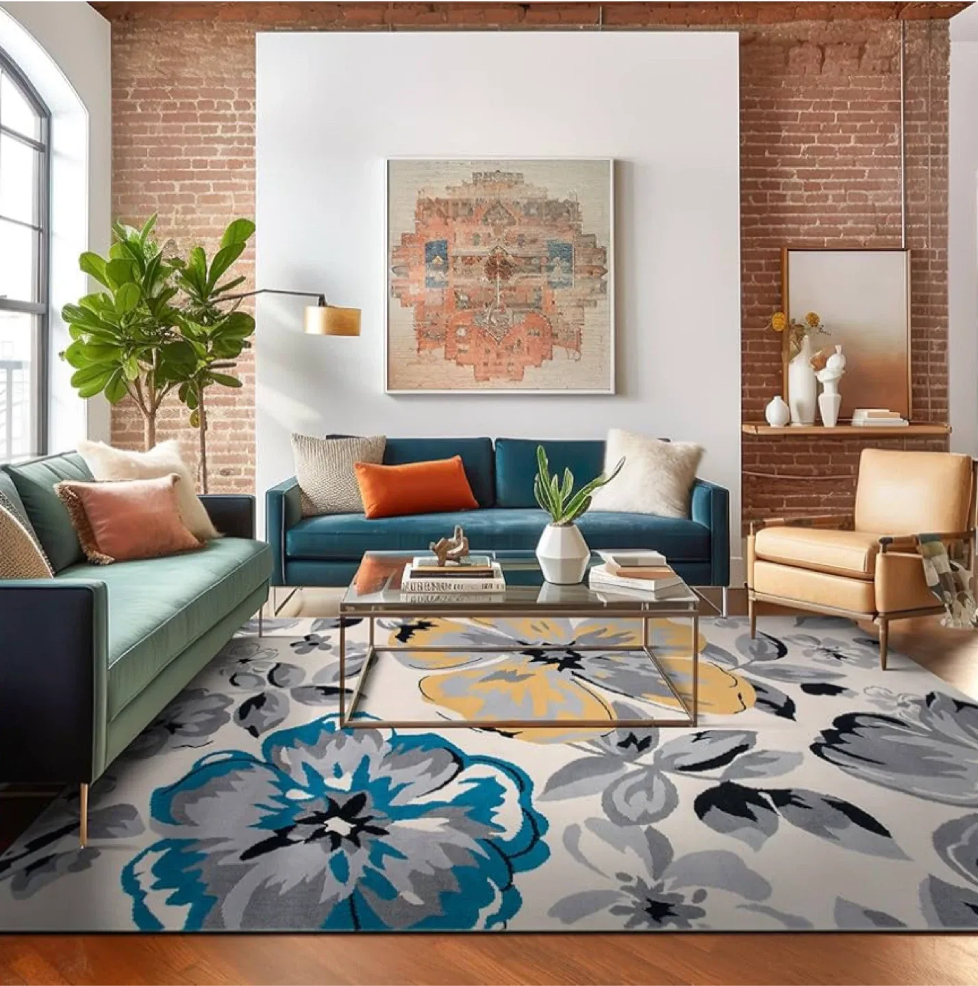 Newport Collection Gallery Area Rug : Cream