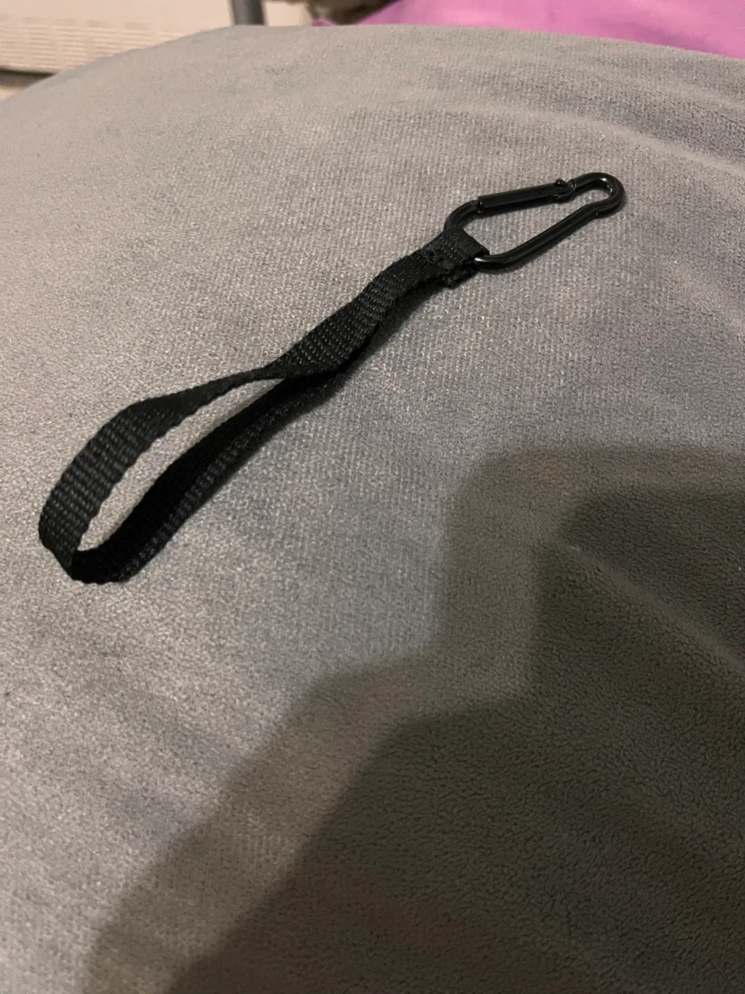 Black Carabiner with Strap