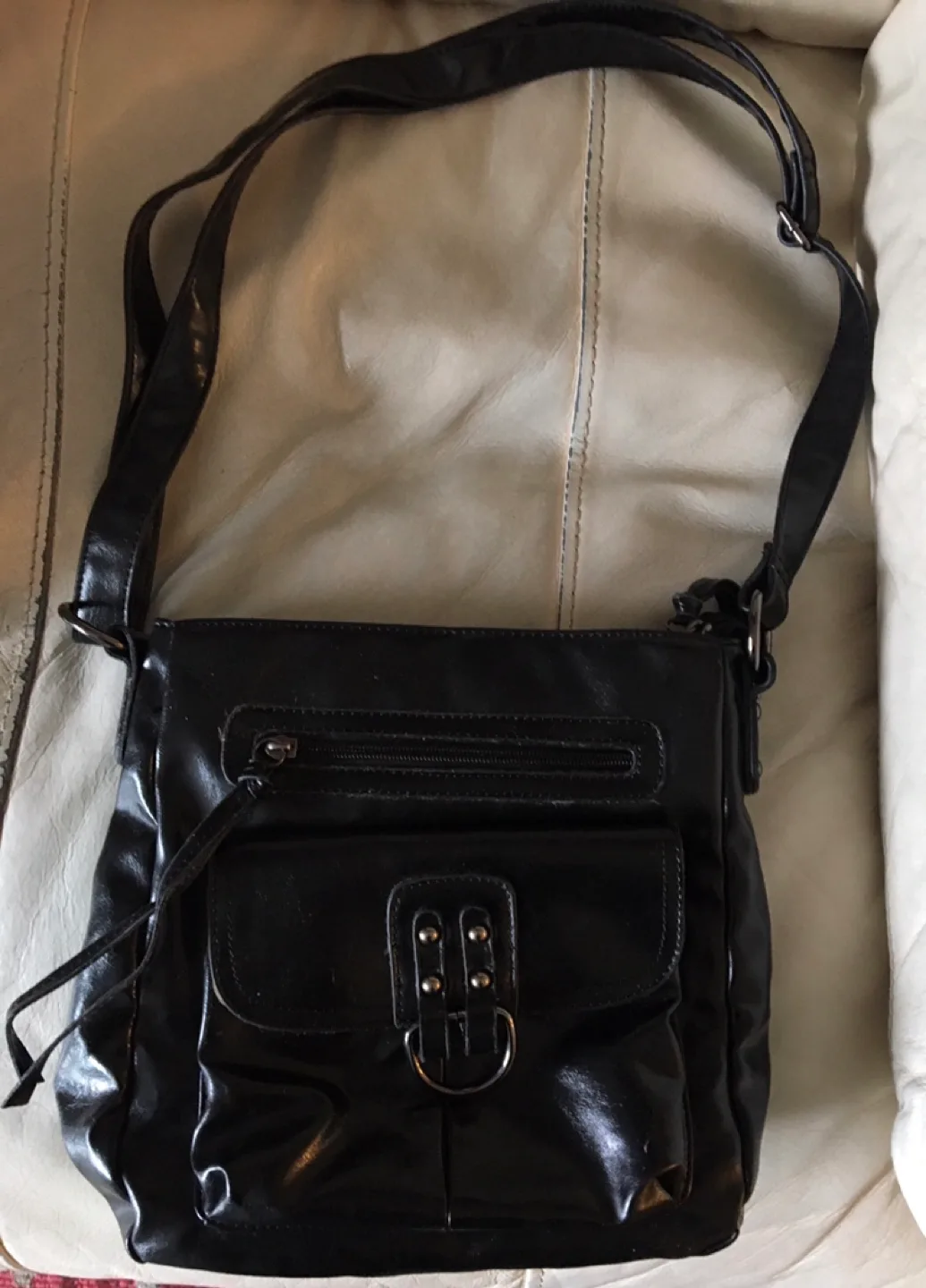 Black Leather Shoulder Bag
