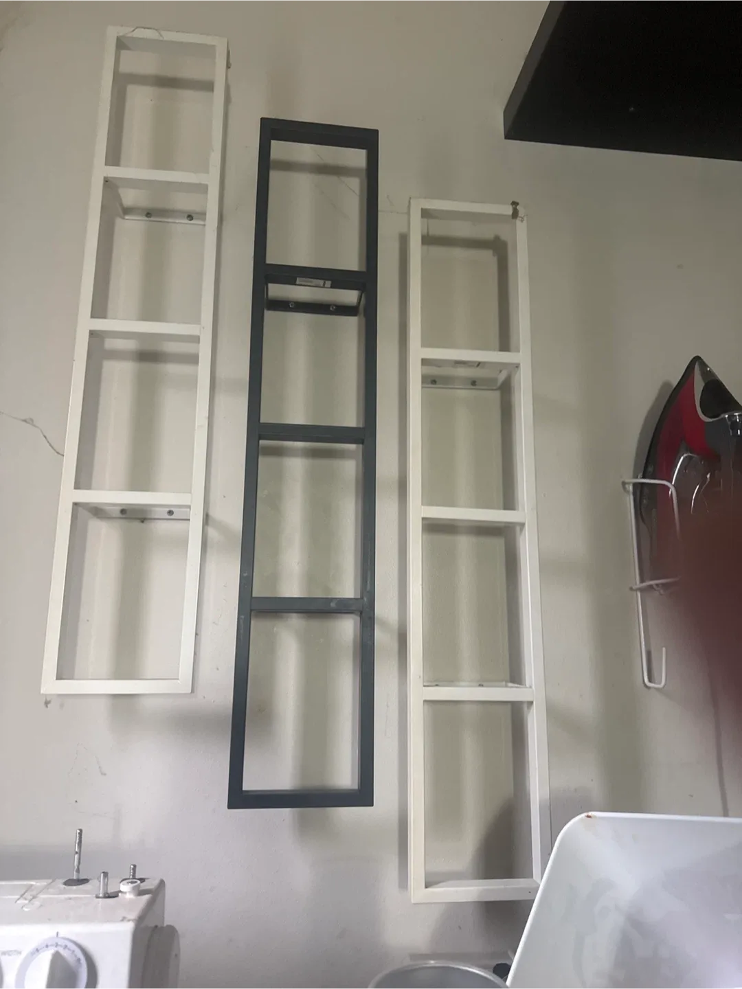 Space Black Floating Shelves 34 Inch