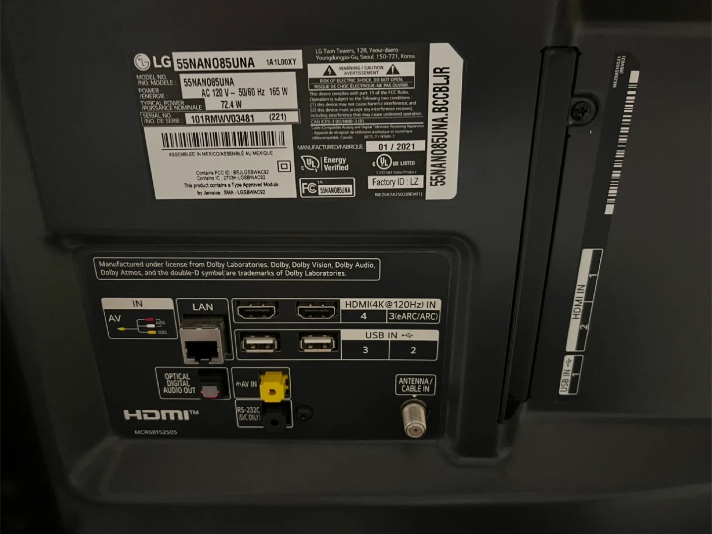 LG 55NANO85UNA 55" NanoCell 4K TV image indicator(3)